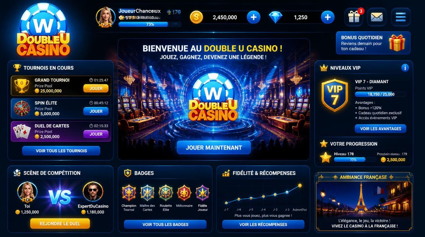 Progression de joueur VIP et tournois sous ciel étoilé